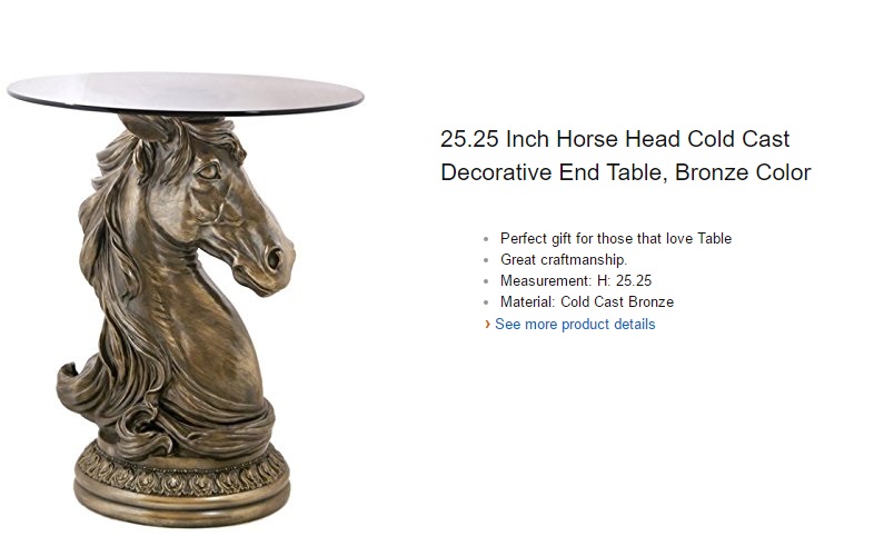 Horse Head Decorative Table